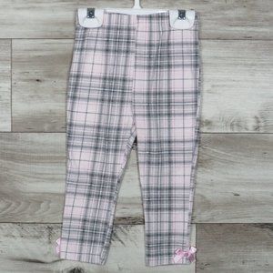Kid's‎ Headquarters* Girl's Pants Size 24M Pink/Gray Plaid Pattern Print